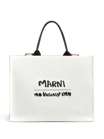 Shop Marni Logo-print Shoulder Bag