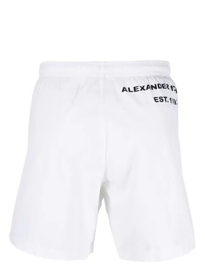 Shop Alexander Mcqueen Logo-print Swim Shorts