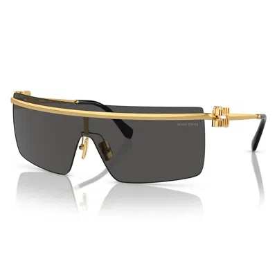 Shop Miu Miu Eyewear Sunglasses In Gold