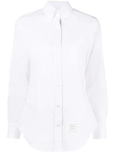 Shop Thom Browne Classic Point Collar Shirt Clothing In White