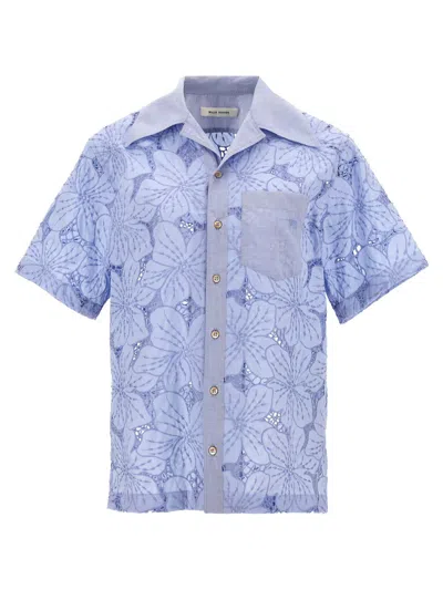 Shop Wales Bonner 'highlife' Shirt In Blue