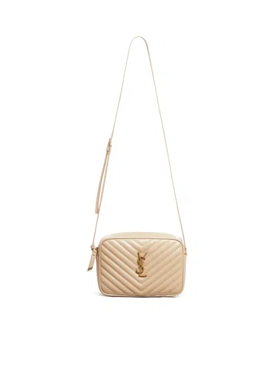 Saint Laurent M Mono Bags In Nude & Neutrals
