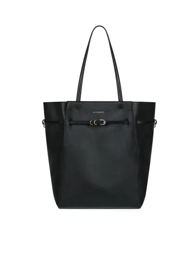 Shop Givenchy Voyou Medium Leather Tote Bag In Black