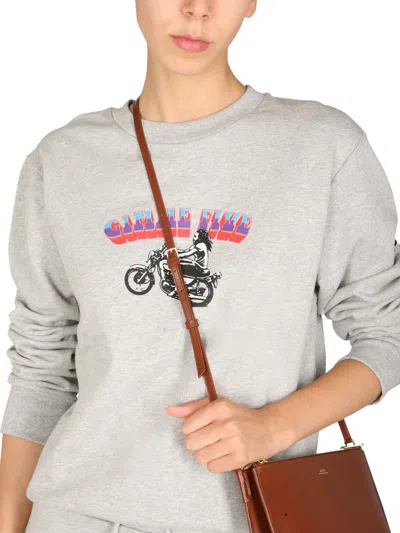 Apc A.p.c. "mika" Sweatshirt Unisex In Grey