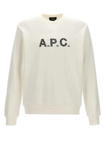 Shop Apc A.p.c. 'timothy' Sweatshirt In White/black