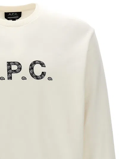 Shop Apc A.p.c. 'timothy' Sweatshirt In White/black