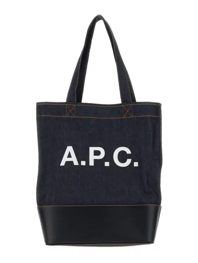 Shop Apc A.p.c. Axelle Tote Bag In Blue