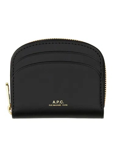 Shop Apc A.p.c. Compact Semi Moons Wallet In Black