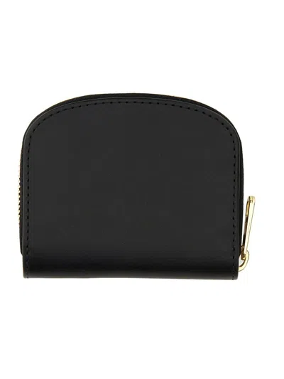 Shop Apc A.p.c. Compact Semi Moons Wallet In Black