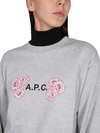 Shop Apc A.p.c. Crewneck Sweatshirt Unisex In Grey