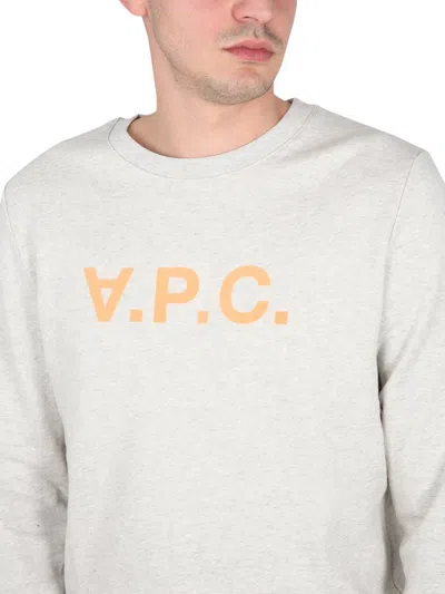 Apc A.p.c. Sweatshirt With V.p.c Logo In Ivory