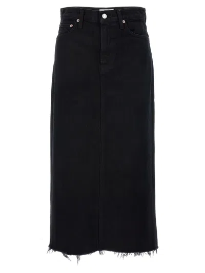 Shop Agolde 'della' Skirt In Black