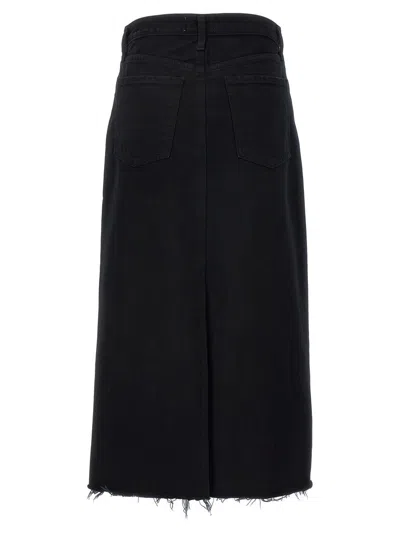 Agolde Hilla Denim Maxi Skirt In Blue