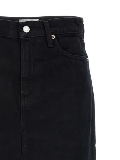 Agolde Hilla Denim Maxi Skirt In Blue