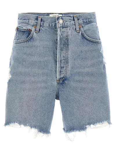 Shop Agolde 'stella' Shorts In Blue