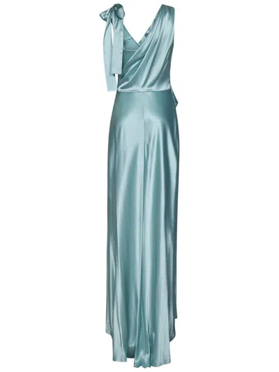 Shop Alberta Ferretti Dress In Clear Blue