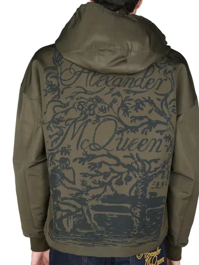 Shop Alexander Mcqueen "blake Painting" Jacket In Military Green