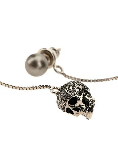 Shop Alexander Mcqueen 'skull' Earrings In Gold