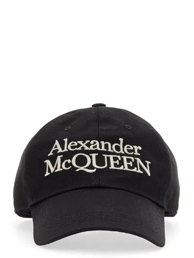 Shop Alexander Mcqueen Baseball Cap In Black