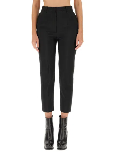 Shop Alexander Mcqueen Cigarette Pants In Black