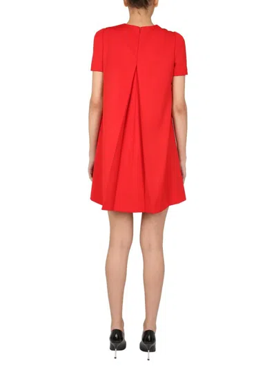 Shop Alexander Mcqueen Dress With Cape In Red