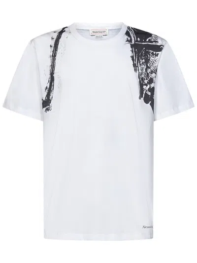 Shop Alexander Mcqueen Fold Harness T-shirt In White