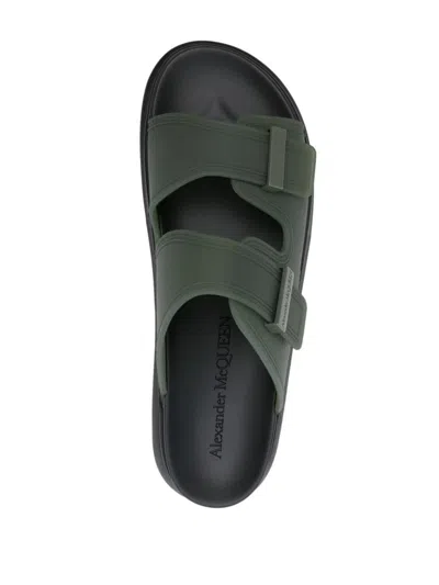 Shop Alexander Mcqueen Hybrid Sandals In Kaki