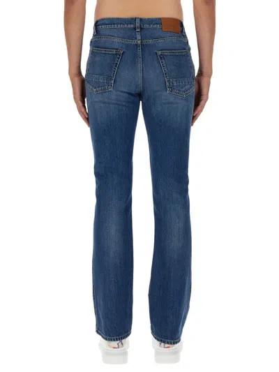 Shop Alexander Mcqueen Jeans Bootcut In Blue