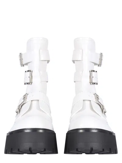 Shop Alexander Mcqueen Rave Boots In White