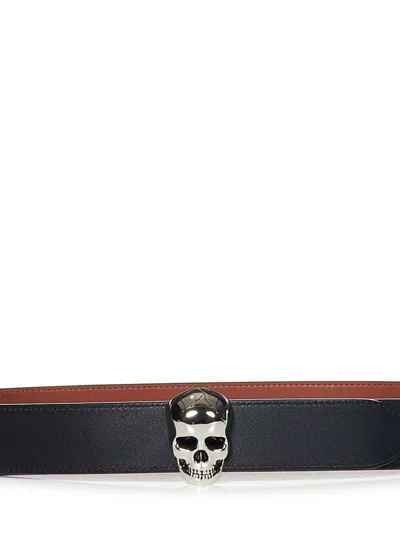 Shop Alexander Mcqueen Skull 3d Belt In Black