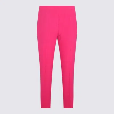 Shop Alexander Mcqueen Trousers In Orchid Pink