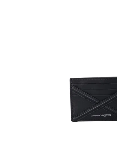Shop Alexander Mcqueen Harness Card Holder In Black