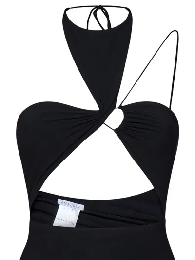 Shop Amazuìn Kaya Mini Dress In Black