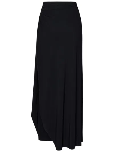 Shop Amazuìn Milla Long Skirt In Black