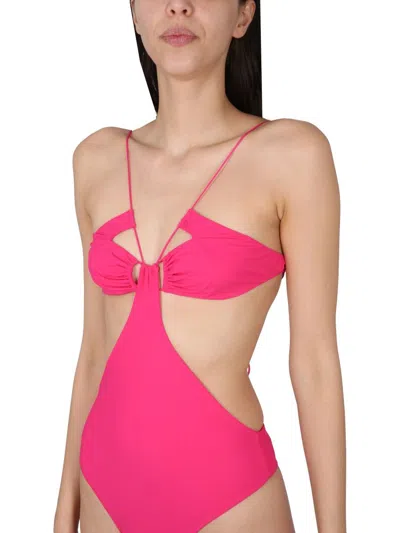 Shop Amazuìn Sadie One-piece Swimsuit In Fuchsia