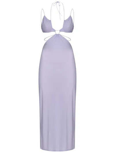 Shop Amazuìn Uma Long Dress In Purple