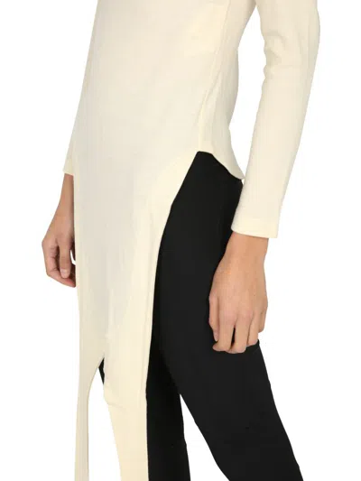 Ambush Apron Jersey Roll Neck Top In White