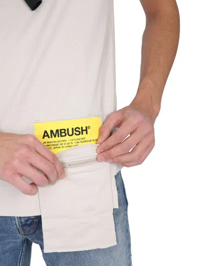 Ambush Crew Neck T-shirt In Beige