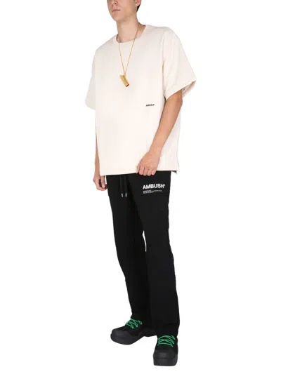 Ambush Embroidered Logo T-shirt In Ivory