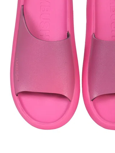 Shop Ambush Rubber Slide Sandals In Fuchsia