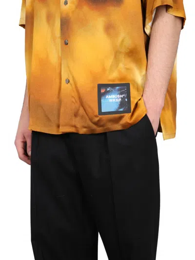 Shop Ambush Shirt With Logo Patch In Yellow