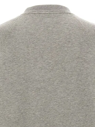 Shop Ami Alexandre Mattiussi Ami Paris 'ami De Coeur' Sweatshirt In Gray