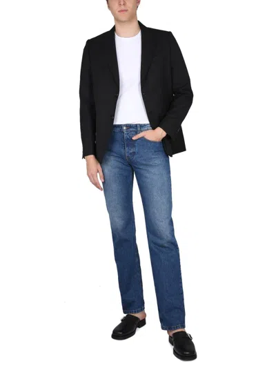 Shop Ami Alexandre Mattiussi Ami Paris Single-breasted Jacket In Black