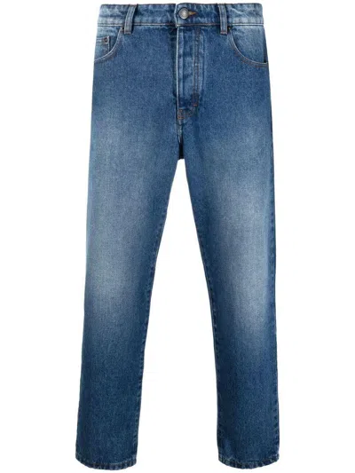Shop Ami Alexandre Mattiussi Ami Paris Tapered Fit Jeans In Denim