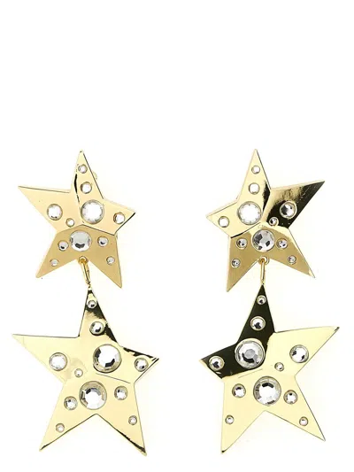 Shop Area 'crystal Star Drop' Earrings In Gold