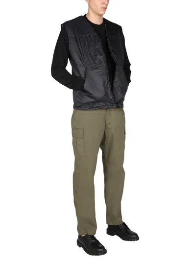 Arkair Full-zip Patterned Reversible Gilet In Black