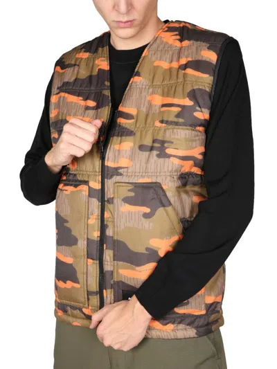 Arkair Full-zip Patterned Reversible Gilet In Black