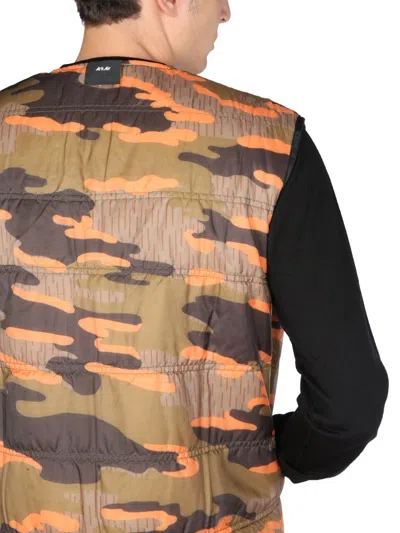 Arkair Full-zip Patterned Reversible Gilet In Black