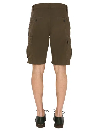 Shop Aspesi Cargo Shorts In Military Green
