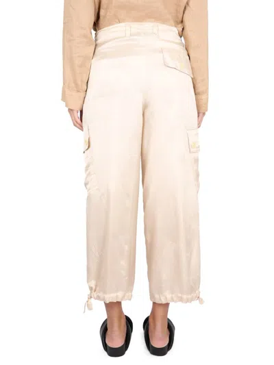 Shop Aspesi Cropped Pants In Ivory